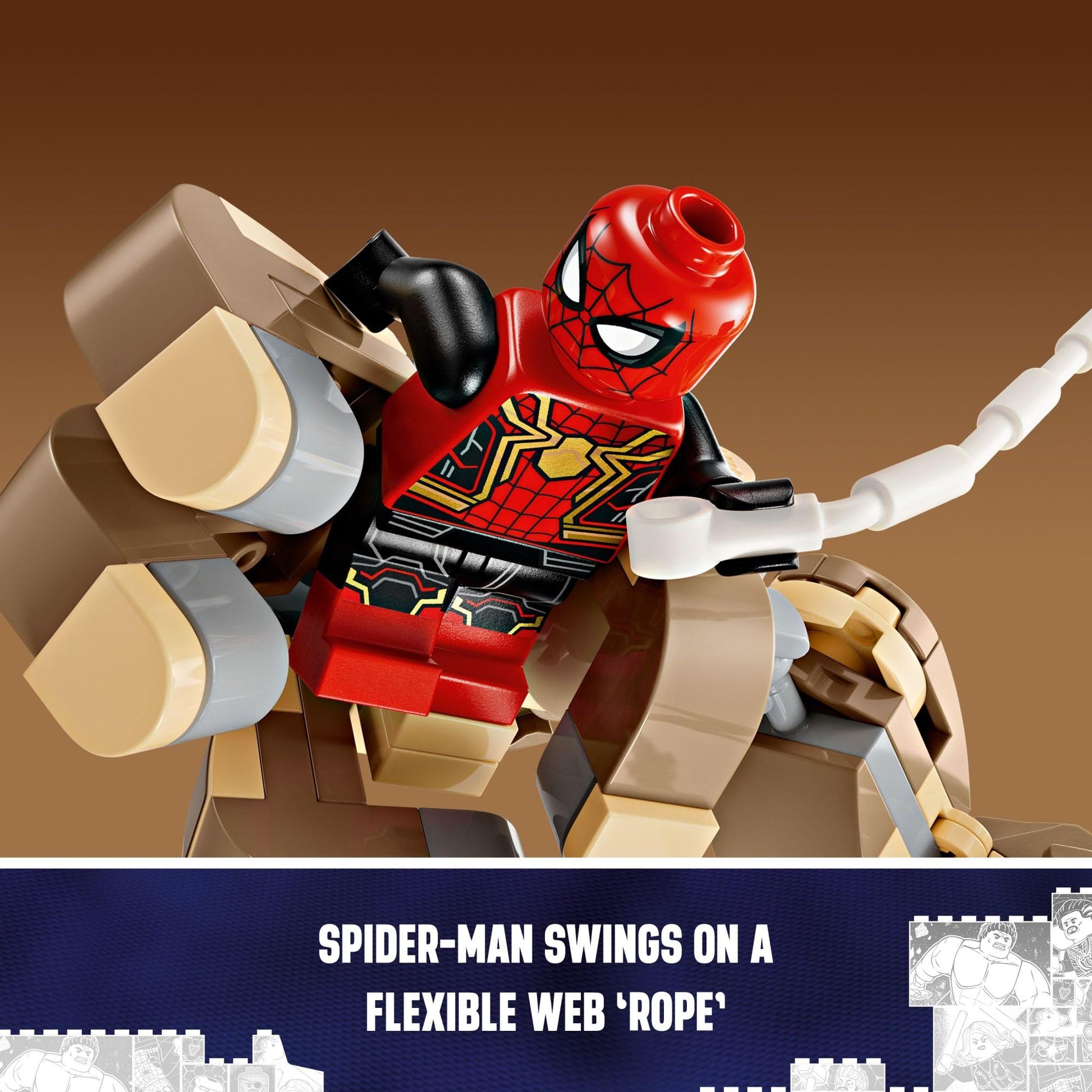 LEGO Marvel Spider-Man vs. Sandman: Final Battle Building Toy - Pretend Play Kids Toy for Fans - 10 Year Old Boy & Girl Birthday Gifts - with Movable