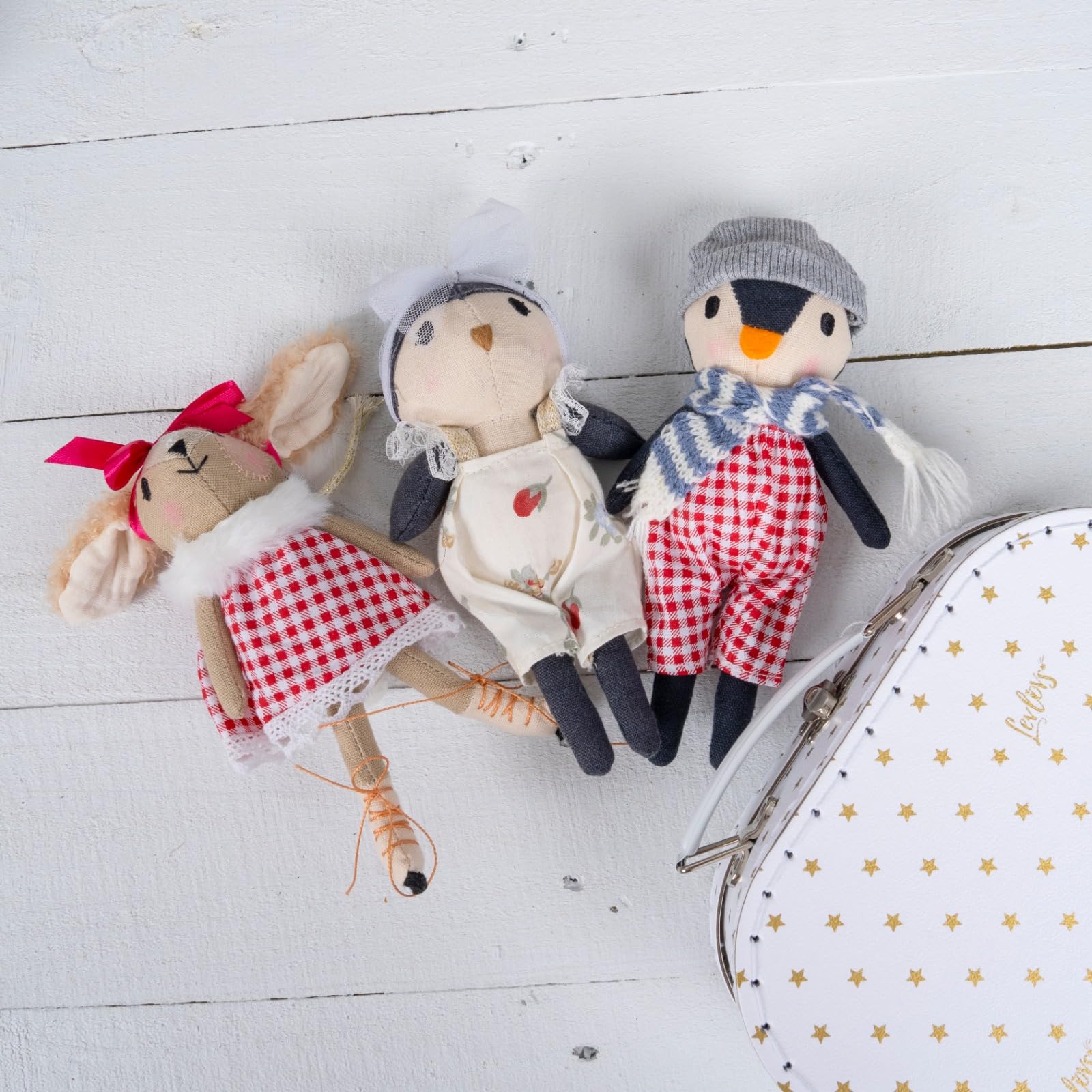 LEVLOVS Mouse in a Box Birthday Mouse Baby Mice in a Cheese Box Baby Registry Gift Birthday Gift Designer Doll