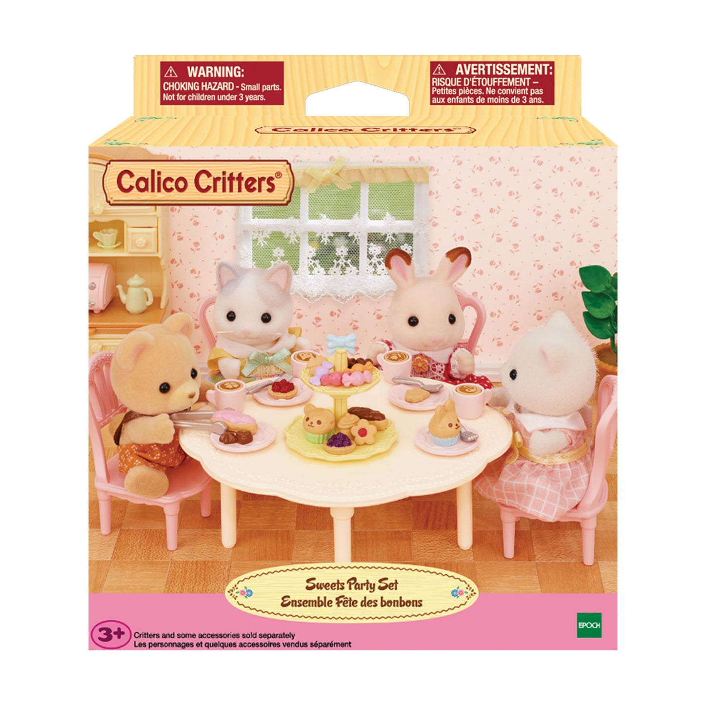 Calico Critters - Sweets Party Set - Dollhouse Furniture & Accessories - Kids Pretend Play Toy, Miniature Dollhouse Food & Accessories Set, Ages 3+