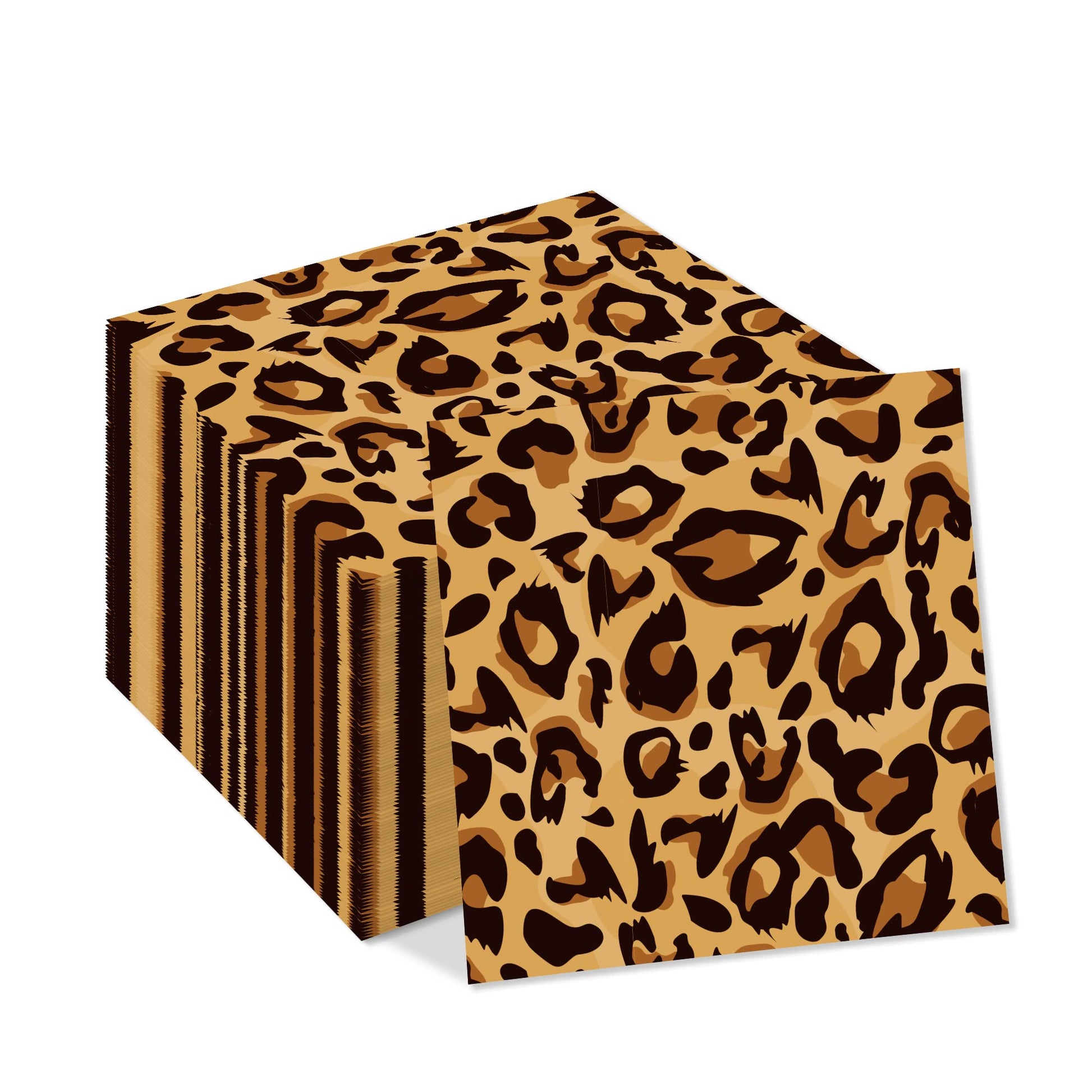 40pcs Animal Leopard Print Party Napkins Disposable Jungle Animal Print Tableware Dinner Napkin for Safari Leopard Themed Birthday Baby Shower Party