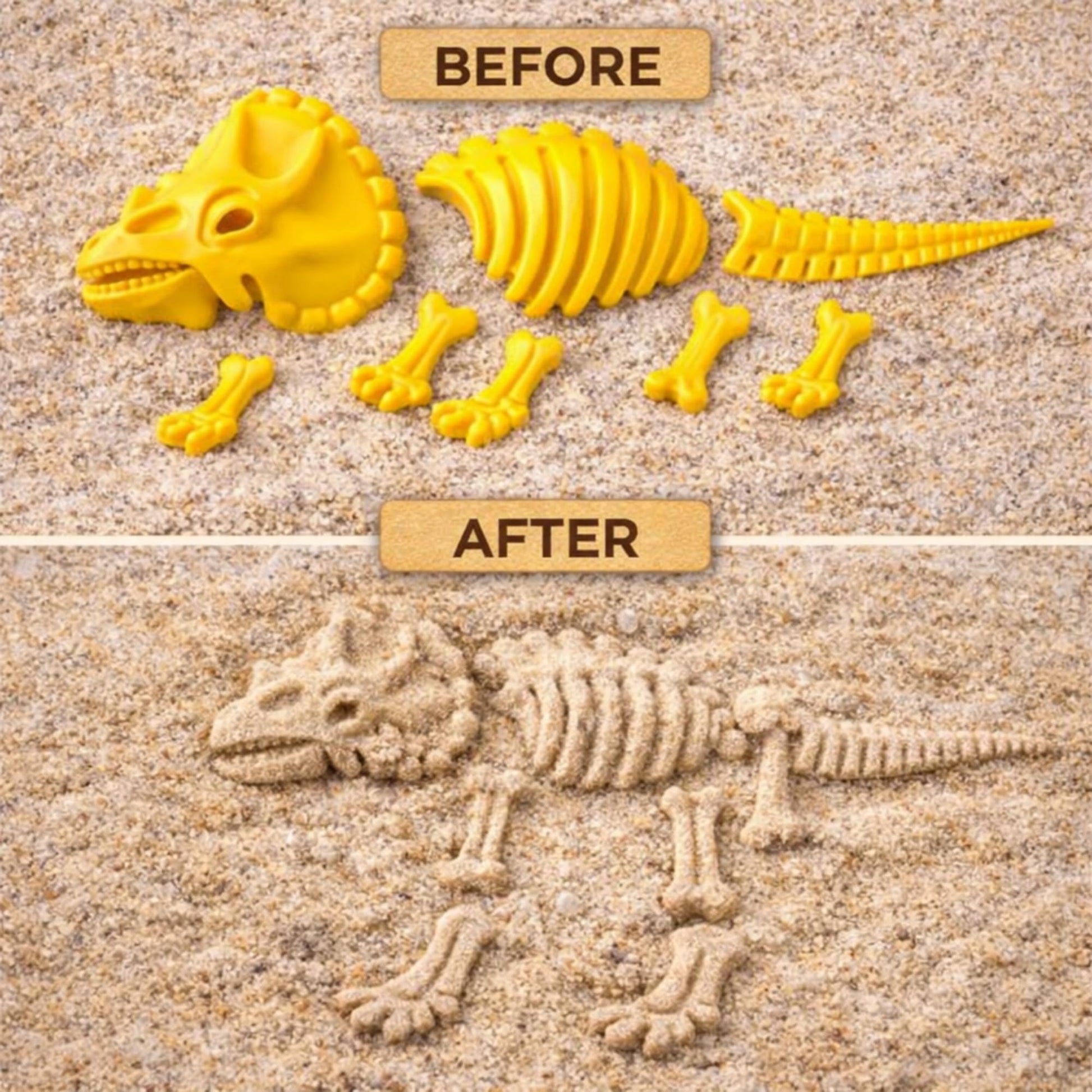 Liberty Imports 25 PCS Large Dinosaur Fossil Sand Molds Kids Beach Toy Set
