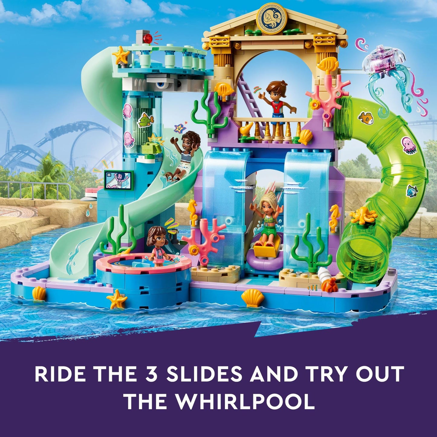 LEGO Friends Heartlake City Water Park Building Toy - Pretend Play Toy Figures & Playsets for Girls & Boys, Ages 8+ Years - Gift for Kids W/Mini-Dolls