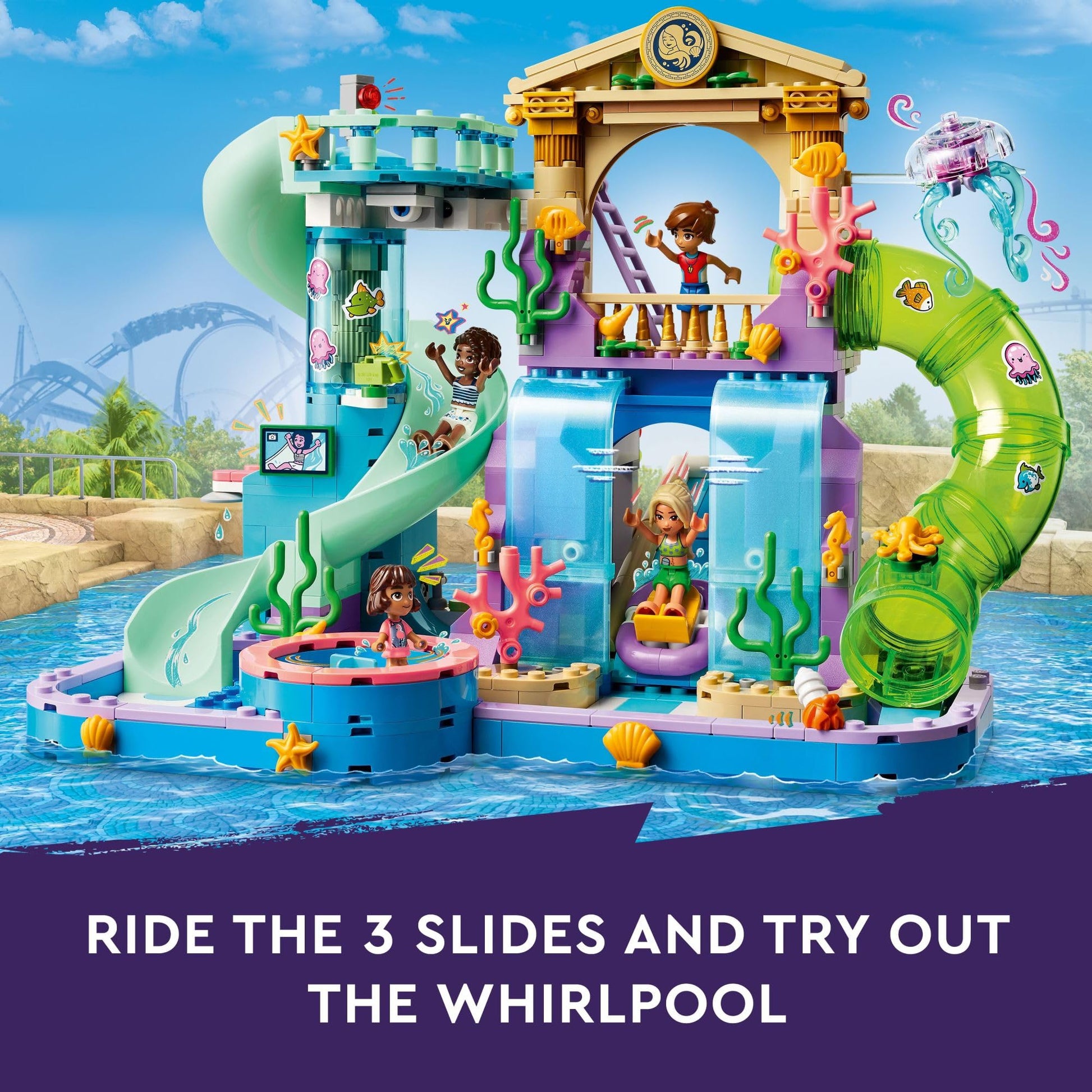 LEGO Friends Heartlake City Water Park Building Toy - Pretend Play Toy Figures & Playsets for Girls & Boys, Ages 8+ Years - Gift for Kids W/Mini-Dolls