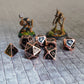 Antique Copper with Black Enamel 16mm Polyhedral Dice Set, Full Set