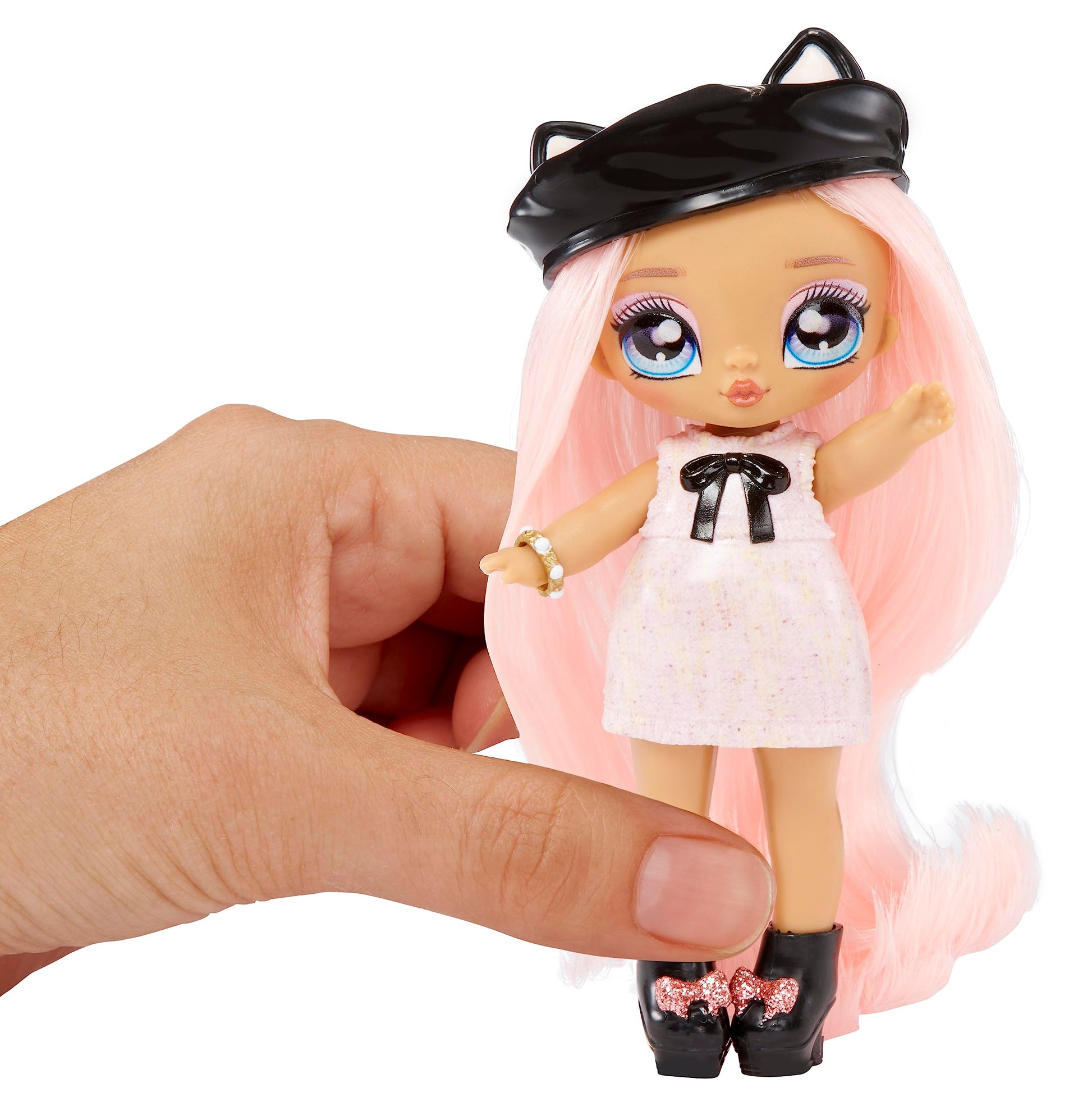 Na! Na! Na! Surprise Mini Ultimate Surprise Kitty Katwood 4" Mini Fashion Doll Kitty Inspired w/ 10 Mystery Fashions, Balloon Popping Confetti