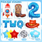 Toy Themed Story Birthday Decoration Balloon Set,Cartoon Style Birthday Rocket,Cowboy Hat,Boots,Clouds,Star Patterns, For kid Party Supply (2nd-Two