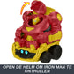 Hot Wheels RacerVerse Marvel Hulkbuster Hauler, Transport & Store Up to 10 Toy Vehicles, Detachable Cab with Flip-Up Helmet & Non-Removable Figure