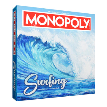 Monopoly: Surfing Waves of the World Board Game - Buy, Sell, Trade Iconic Surf Spots Like Pipeline & Superbank, 6 Custom Beach-Themed Tokens, Family