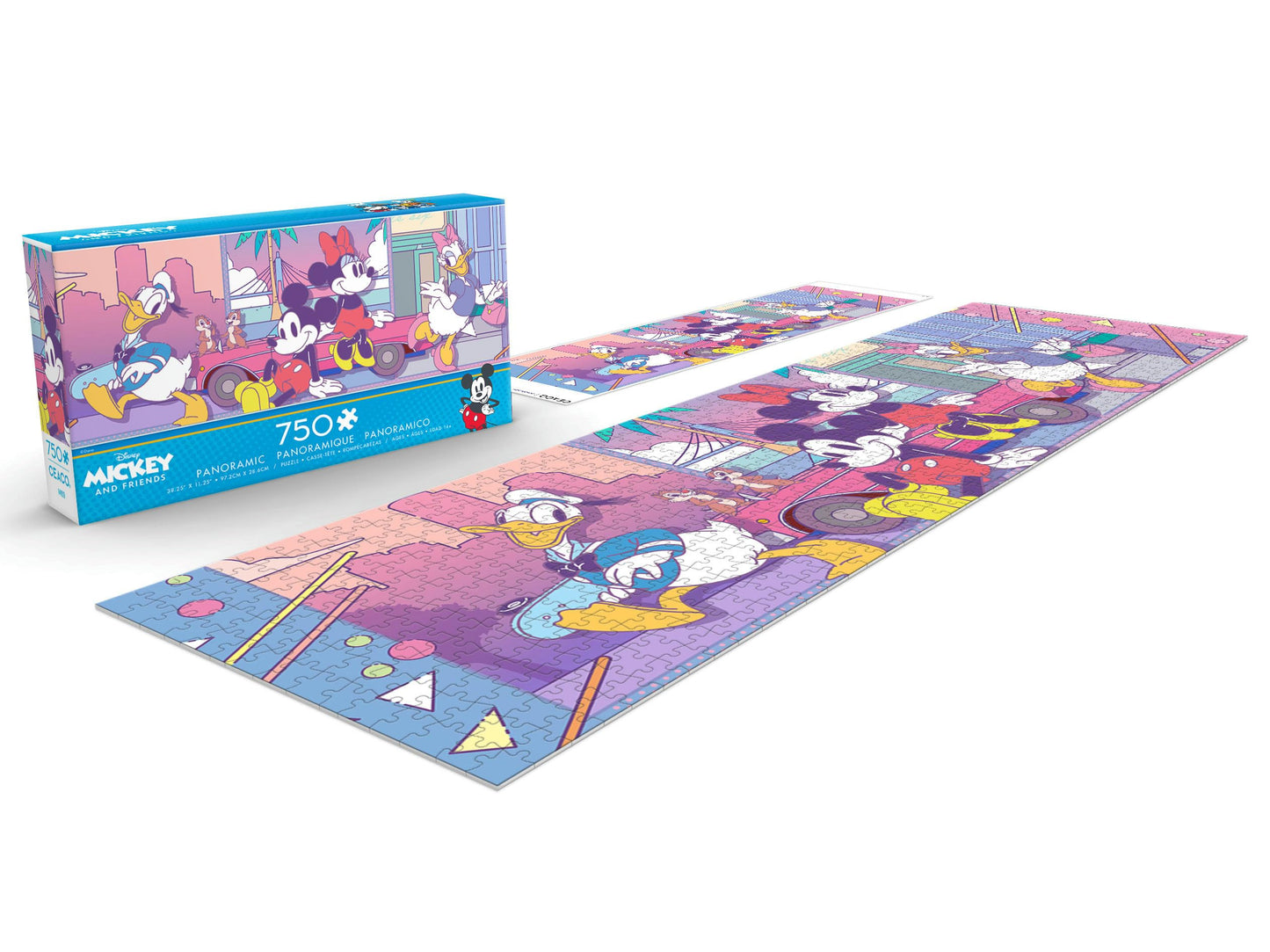 Ceaco - Panoramic Series - Disney - Pastel - 750 Piece Puzzle - Challenging Puzzle Perfect for Game Nights - Finished Size is 38.25 x 11.25