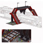 General Jim's Red Railway Crossing Modular Building Block Bricks Set, Contains 655 Brick Pieces, Base Plates Included, for Adults, Teens and Train