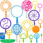 JOYIN Big Bubble Wands Set Bulk for Kids Summer Outdoor Toy Game Activity Party Favors, 18 Pcs Giant Bubble Maker with Tray, 12" Large, 6 Pcs Solution