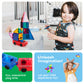 PicassoTiles 2 Piece Car Mini Truck Construction Kit Toy Set Vehicle for Magnetic Blocks Building Tile Sensory Magnet Toys Bricks STEM & Learning