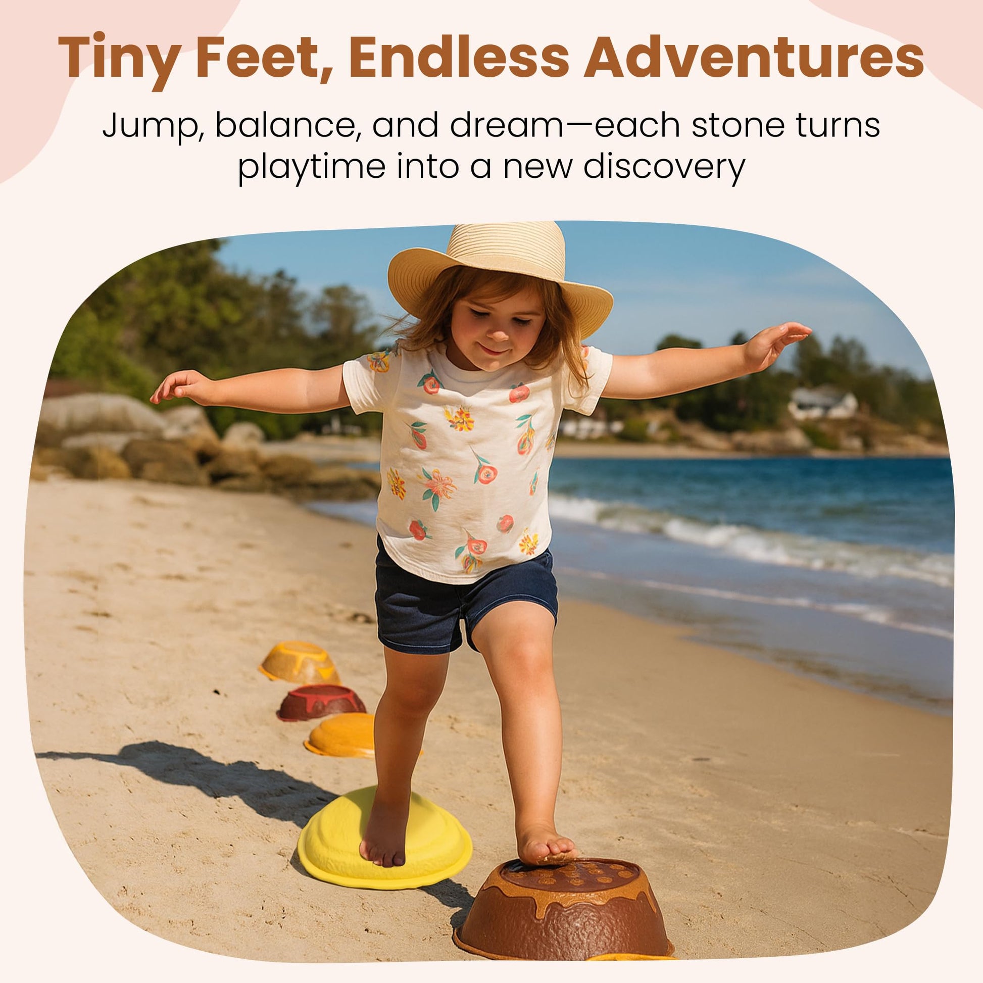 Stepping Stones for Kids, Toddler Balance Toys & Indoor Obstacle Course