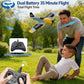 Toileum RC Plane, 3 Channel Remote Control Airplane, 6-axis Gyro Stabilizer BF-109 RTF RC Airplane with 2 Batteries, Easy to Fly for Beginners Adults