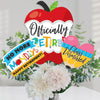 Big Dot of Happiness Teacher Retirement Party Centerpiece Decorations - 15-Piece Table Topper Set with Apple, Heart, No More Mondays Designs