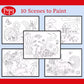 Pepy Watercolor Coloring Book 20 Sheets Total with 10 Plain and 10 Pre-Printed Design Sheets; 9 inches by 12 inches