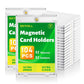 Skyhill 52ct Magnetic Card Holders, 35pt Slim One Touch Card Holder with Extra 52 Penny Card Sleeves, U-V Protection& Waterproof Hard Plastic Card