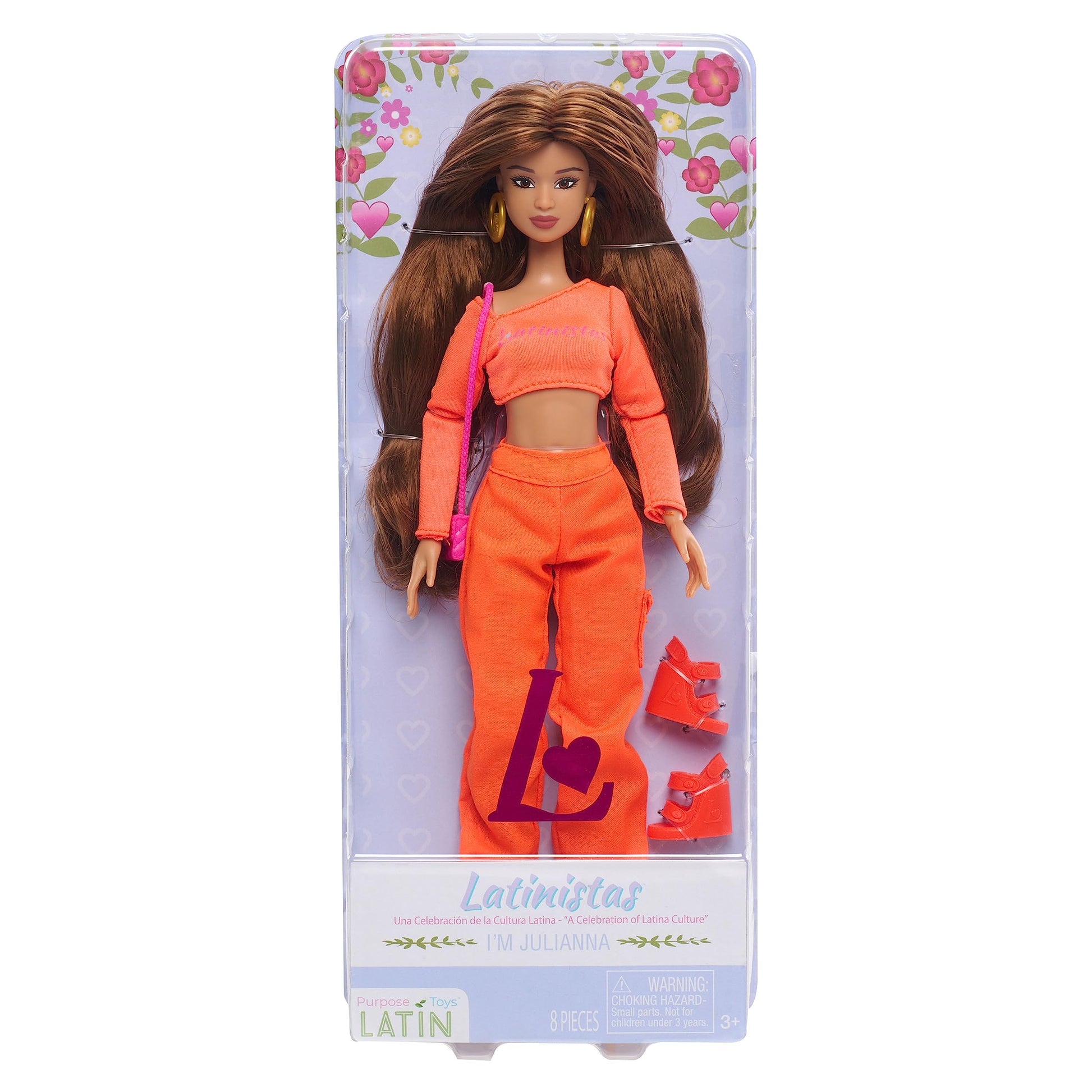 The First All-Latina Line of Fashion Dolls, Latinistas 11.5-inch Julianna Latina Fashion Doll and Accessories, Kids Toys for Ages 3 Up, Designed and