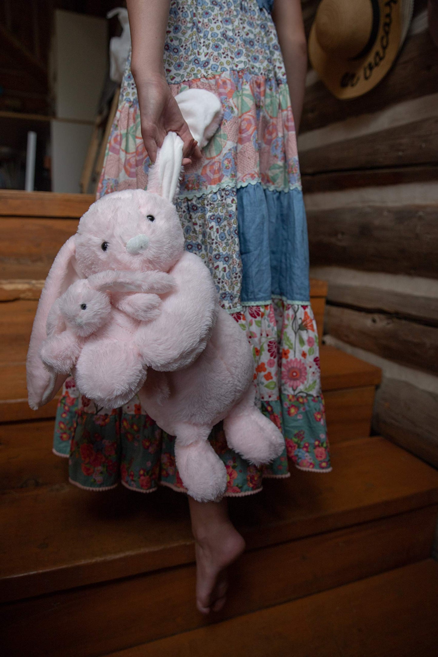 Mother & Baby Stuffed Rabbit Plush Set | Super Soft Bunny Stuffed Animal | Cute Plushies for Kids Bedroom | 15" Stuffed Animals for Girls & Boys |