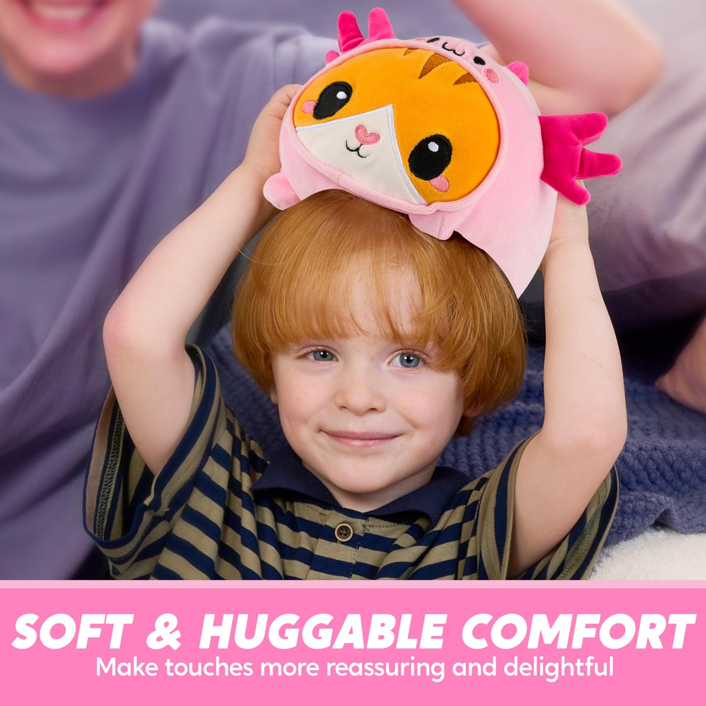 JOYIN Axolotl Plush Toy, Kawaii Axolotl Cat Plush Toy, 11" Soft Plushie, Cute Stuffed Animal Pillow for Kids and Adults, Birthday Gift for Boys