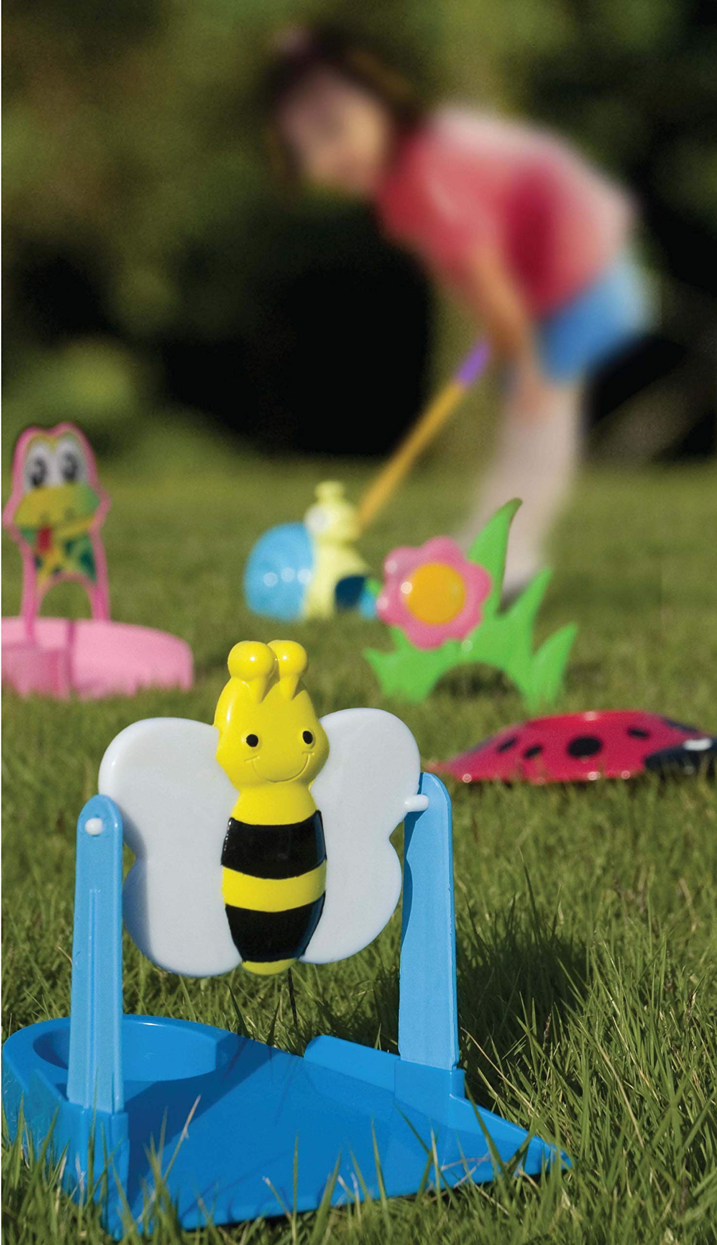 Party Hurray Children Golf Set, w/Golf Clubs, Practice Holes, Floral/Animal Obstacles, Golf Balls, Packed in Gift Box