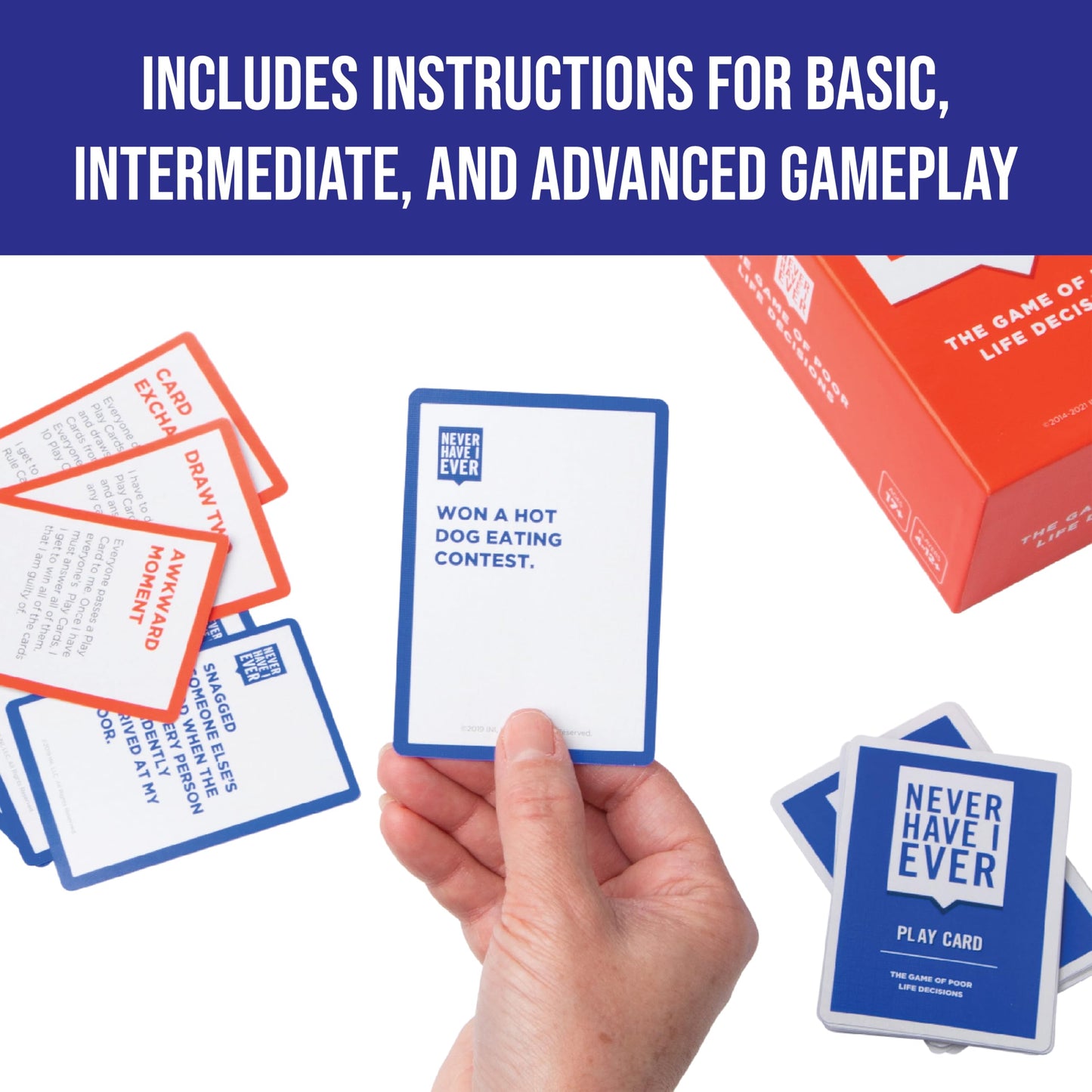 Never Have I Ever Card Game - Party Game of Poor Life Decisions - Ages 17 and Up - The Classic Viral Hilarious and Funny Icebreaker for Adults - 4-12