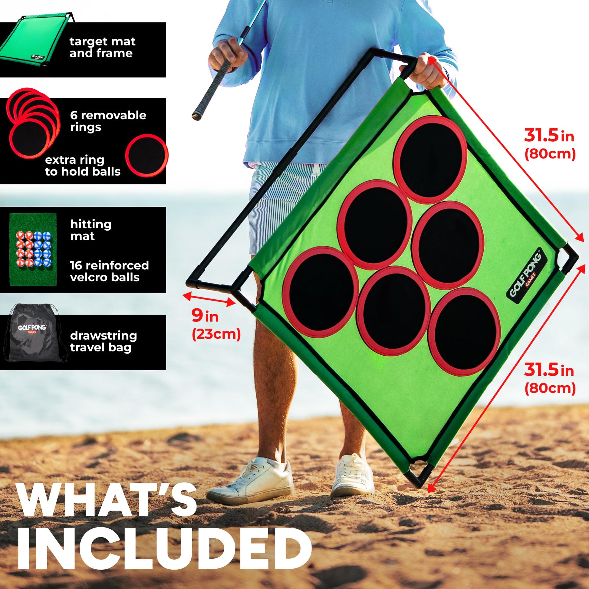Golf Pong Chipping Game for Men & Women, 1 Board