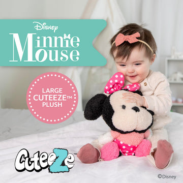 Disney Baby Minnie Mouse Cuteeze Stuffed Animal Plush for Baby and Toddler Boys and Girls - 12 Inches