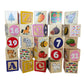 Tot Dojo ABC-123 Pine Wood Educational Blocks Set, 26 Pieces - Alphabet, Numbers, Animals, Fruits & Patterns for Toddlers