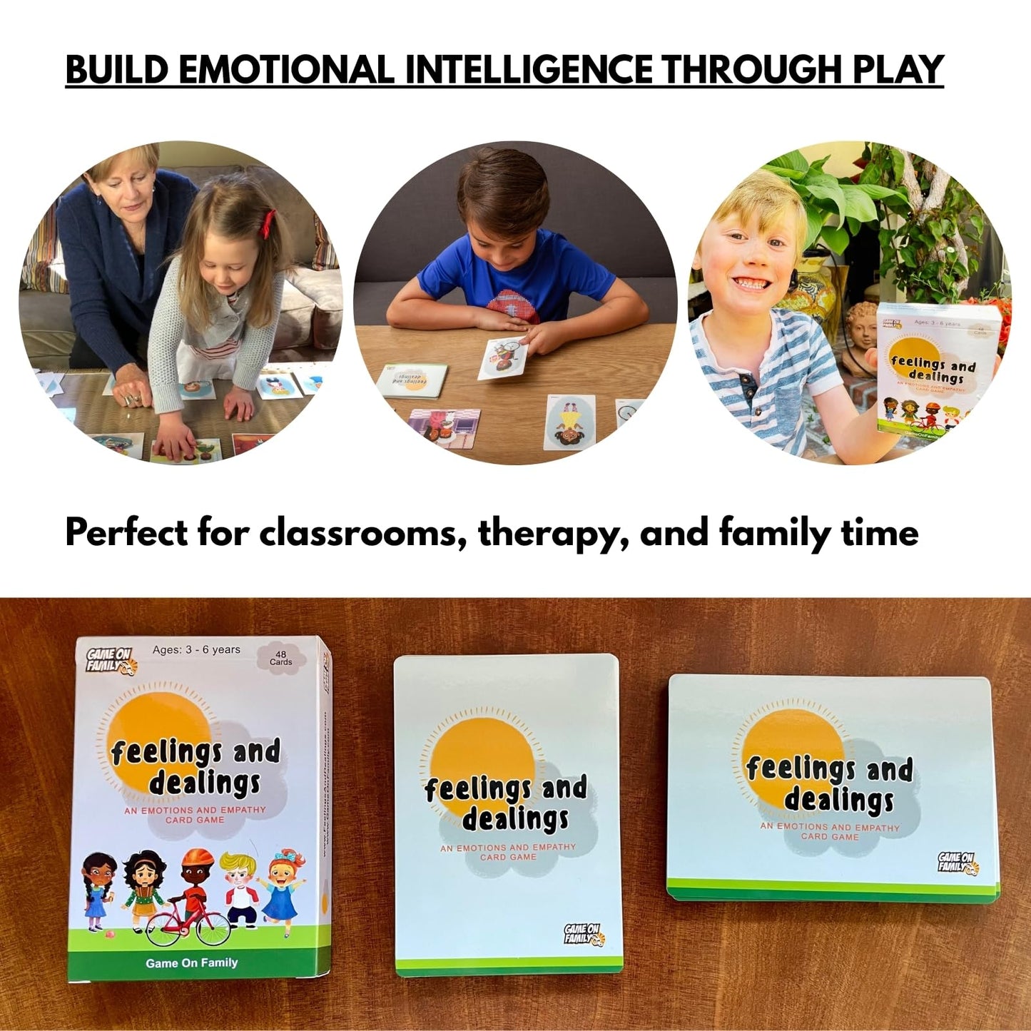 Feelings and Dealings: an Emotions and Empathy Card Game | Emotional Intelligence for Kids Ages 3-7 | SEL Activities | Educational Counseling Tool