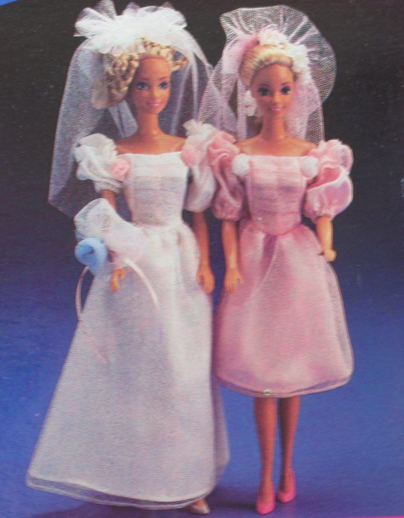 Barbie Fantasy Fashions - 2 WEDDING BRIDAL Fashion Outfits (1989)