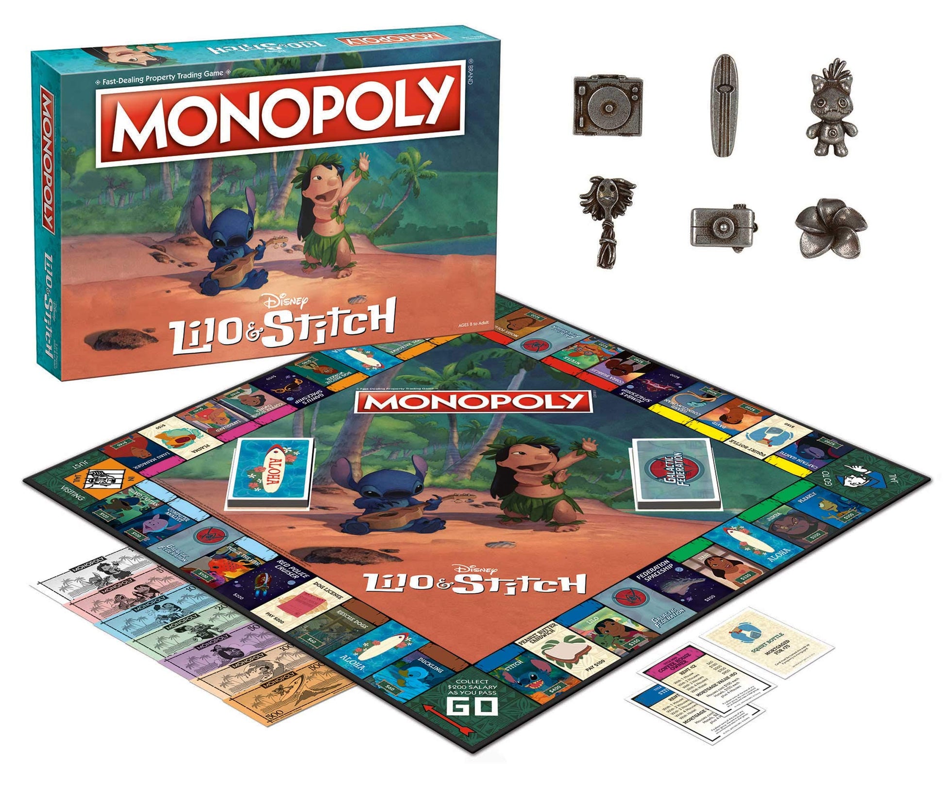 Monopoly: Disney Lilo & Stitch | Buy, Sell, Trade Characters from Disney’s Animated Film | Classic Monopoly Game | Officially-Licensed Lilo and Stitch