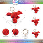Puzzled Red Lobster Stuffed Animal Keychain Plush Charm for Bags - 4 Inches