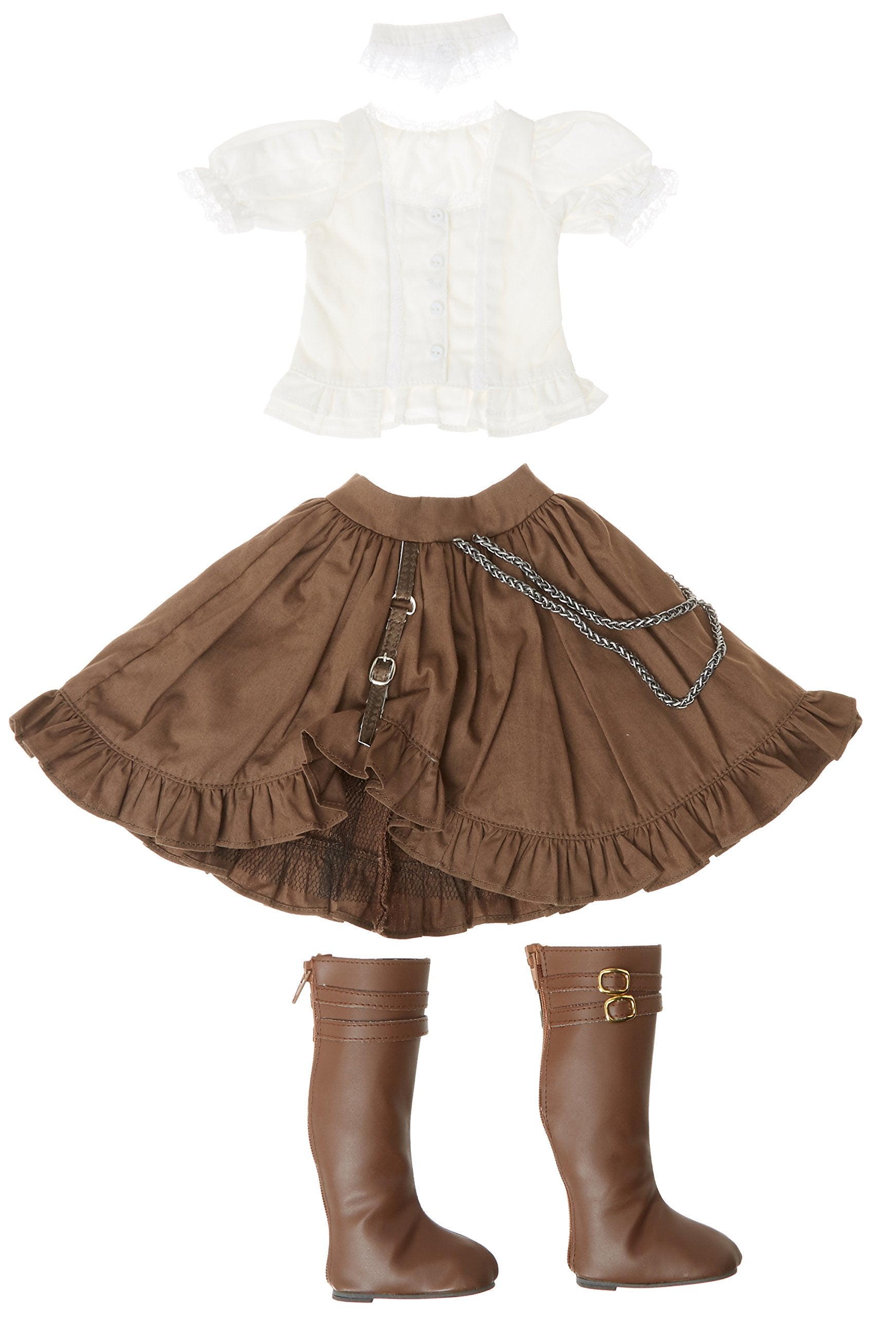 CARPATINA Steampunk Baker Strett Doll Outfit with Boots for 18" Slim Dolls
