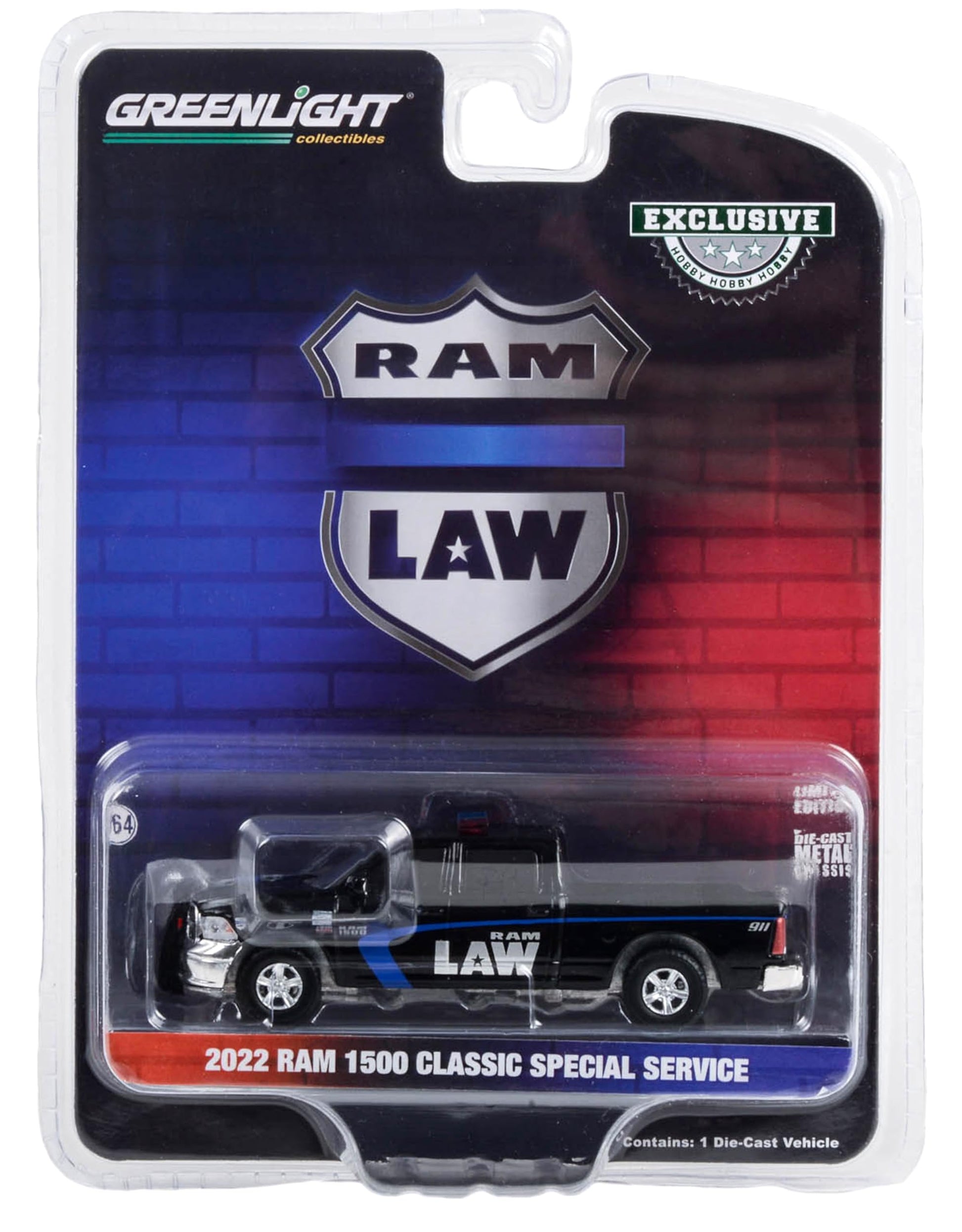 Greenlight 1:64 2022 Ram 1500 Classic Special Service - Ram Law 30411 [Shipping from Canada]
