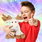 DolliBu Fancy Floppy Moose Stuffed Animal - Soft Huggable Moose Stuffed Toy, Adorable Playtime Wildlife Plush Toy, Cute Cuddle Gifts, Super Soft Plush