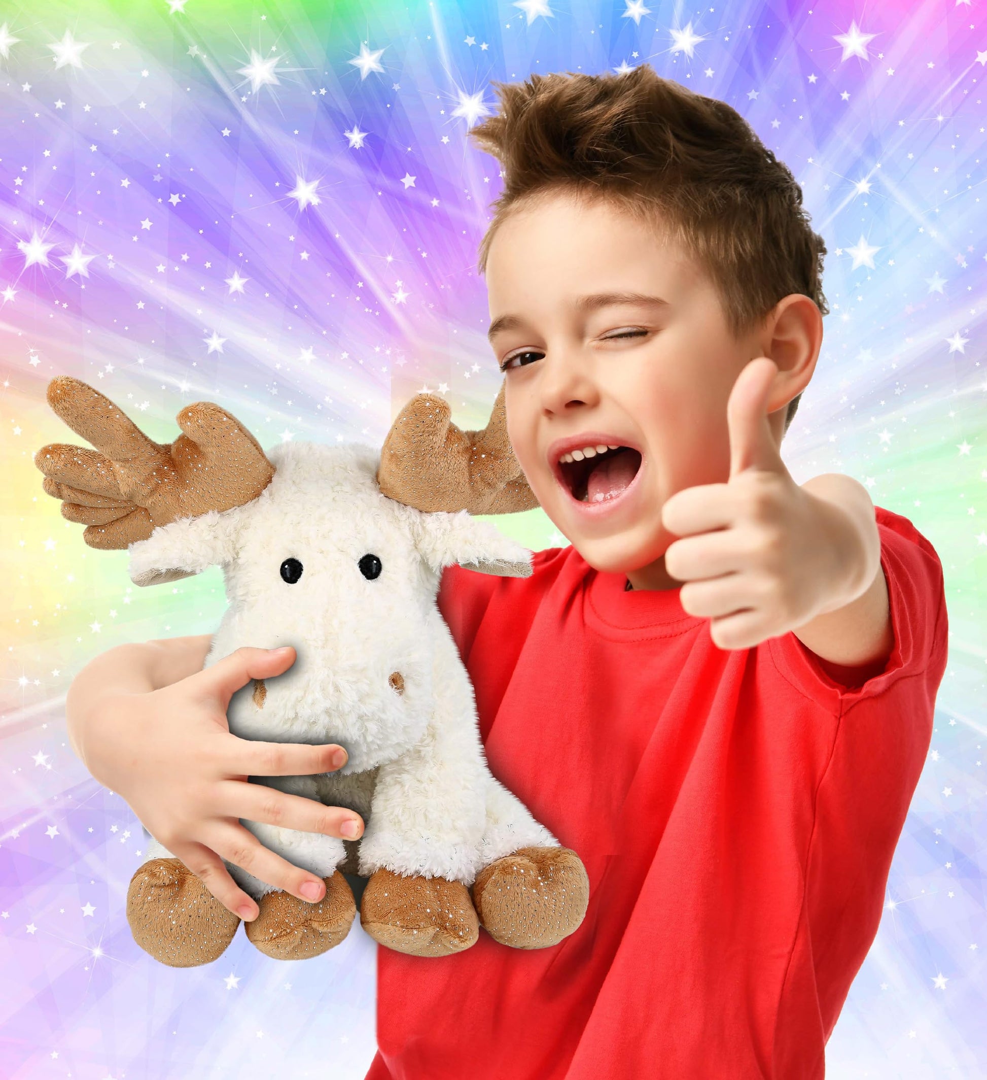 DolliBu Fancy Floppy Moose Stuffed Animal - Soft Huggable Moose Stuffed Toy, Adorable Playtime Wildlife Plush Toy, Cute Cuddle Gifts, Super Soft Plush