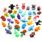MONJITA 35 pcs Mini 3D Printed Animal Figurines, Flexible Articulated Fidget Toys, Cute Desk Decor, Party Favors, Goodie Bag Stuffers, Gifts for Kids