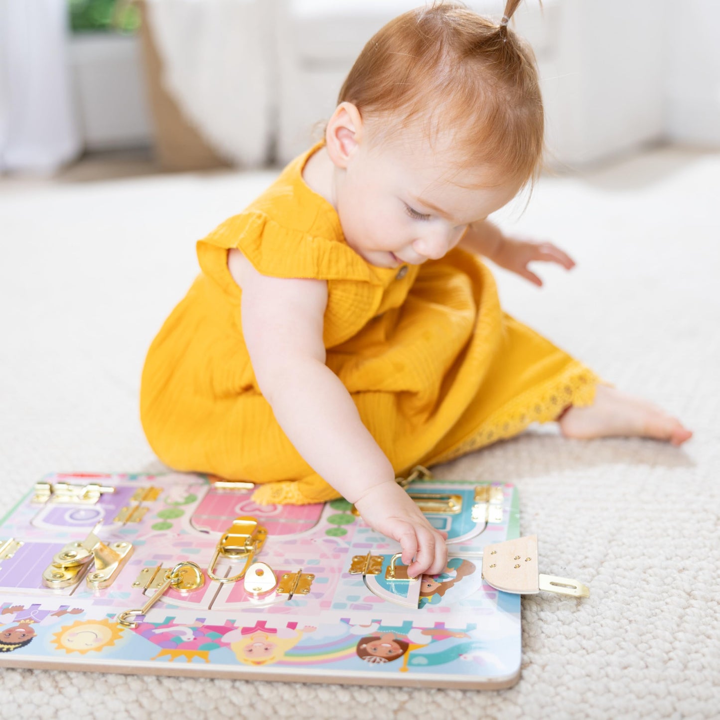 Melissa & Doug Princess Castle Wooden Latches Board Sensory Activity Toy