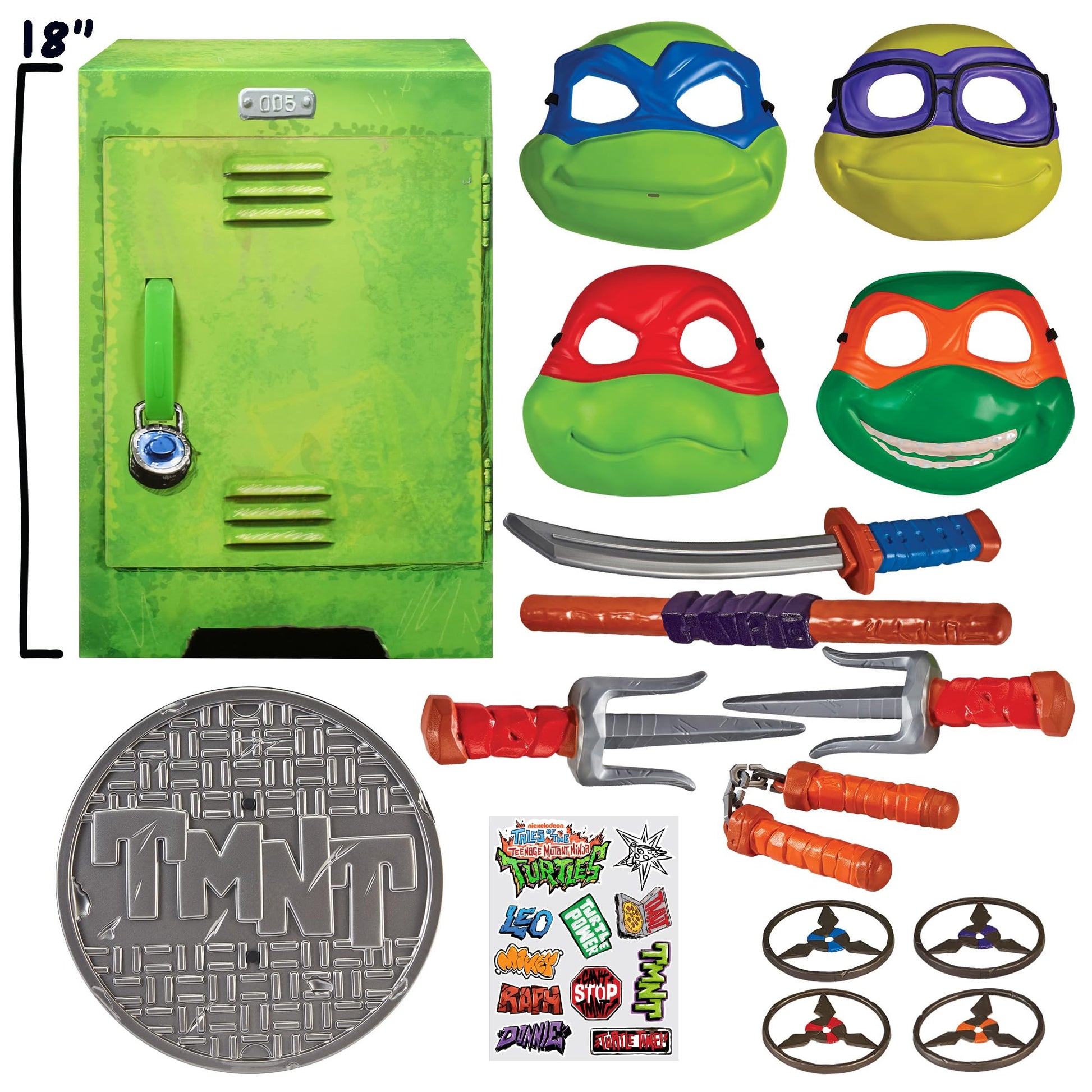 Teenage Mutant Ninja Turtles Roleplay Locker by Playmates Toys - Amazon Exclusive