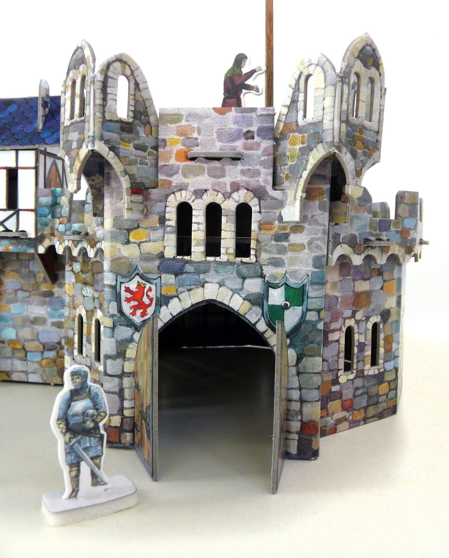 Clever Paper Round Tower with Figures