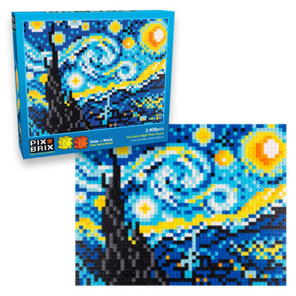 Pix Brix Pixel Art Kit Puzzle Bricks Starry Night Pixel Puzzle, 2,408 Piece