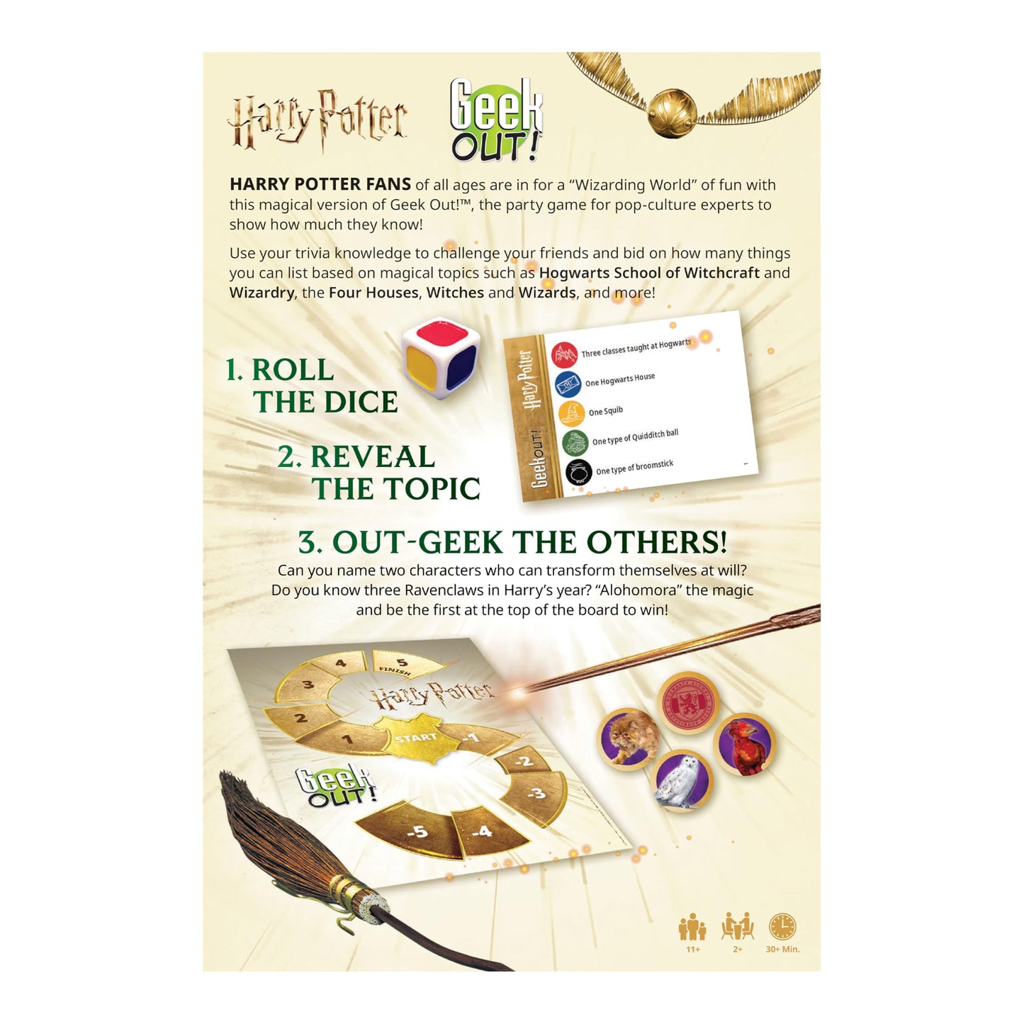 Geek Out! Harry Potter Trivia Game, Test Your Wizarding World Knowledge by Challenging Your Opponents with 600 Magical Trivia Questions/Prompts, Fun