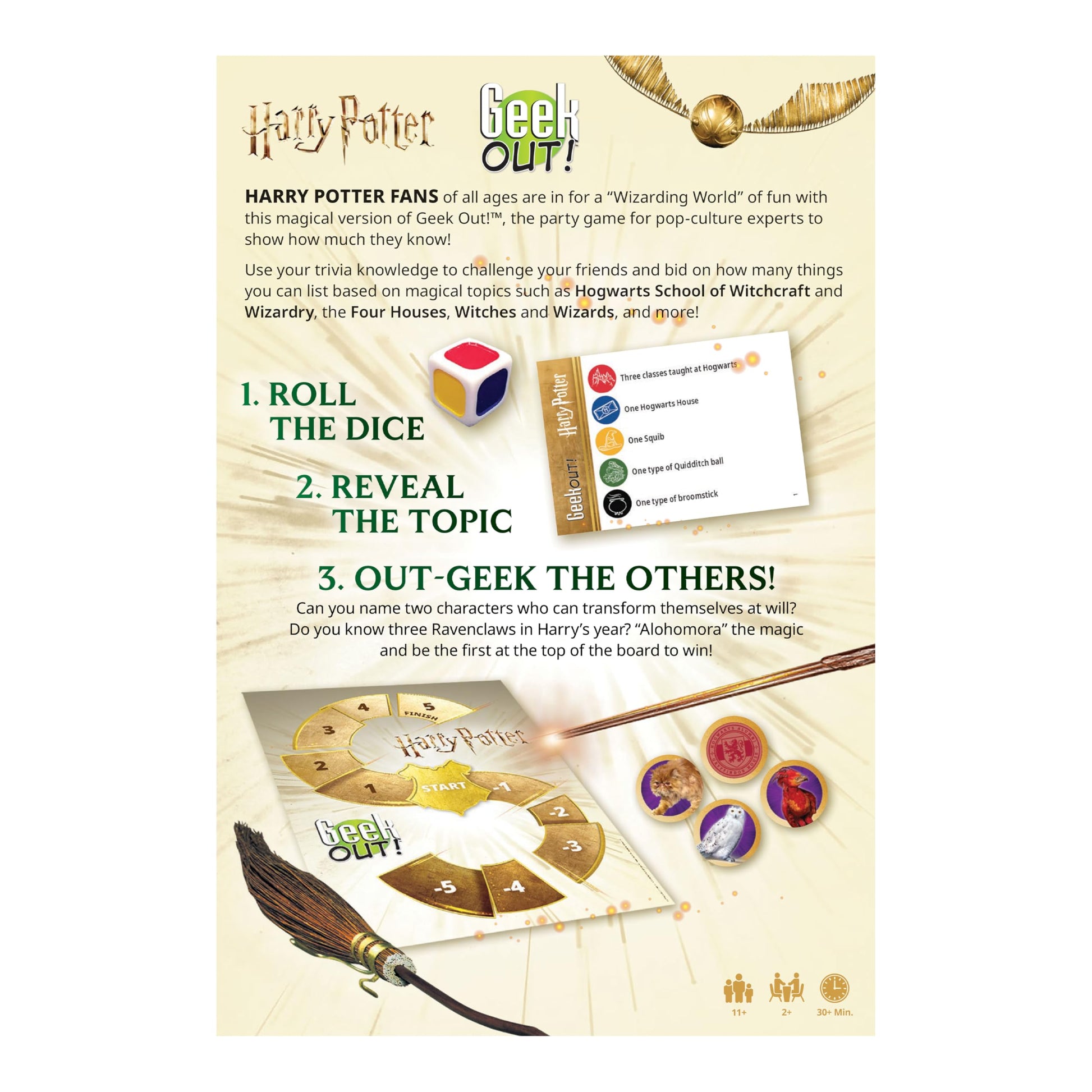 Geek Out! Harry Potter Trivia Game, Test Your Wizarding World Knowledge by Challenging Your Opponents with 600 Magical Trivia Questions/Prompts, Fun