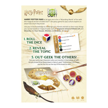 Geek Out! Harry Potter Trivia Game, Test Your Wizarding World Knowledge by Challenging Your Opponents with 600 Magical Trivia Questions/Prompts, Fun