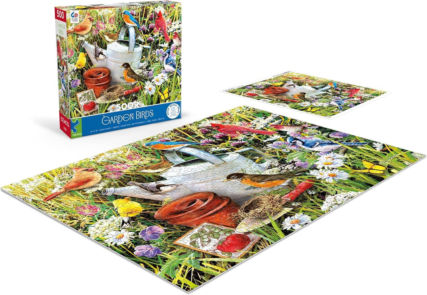 Ceaco - Garden Birds - 500 Piece Jigsaw Puzzle for Adults