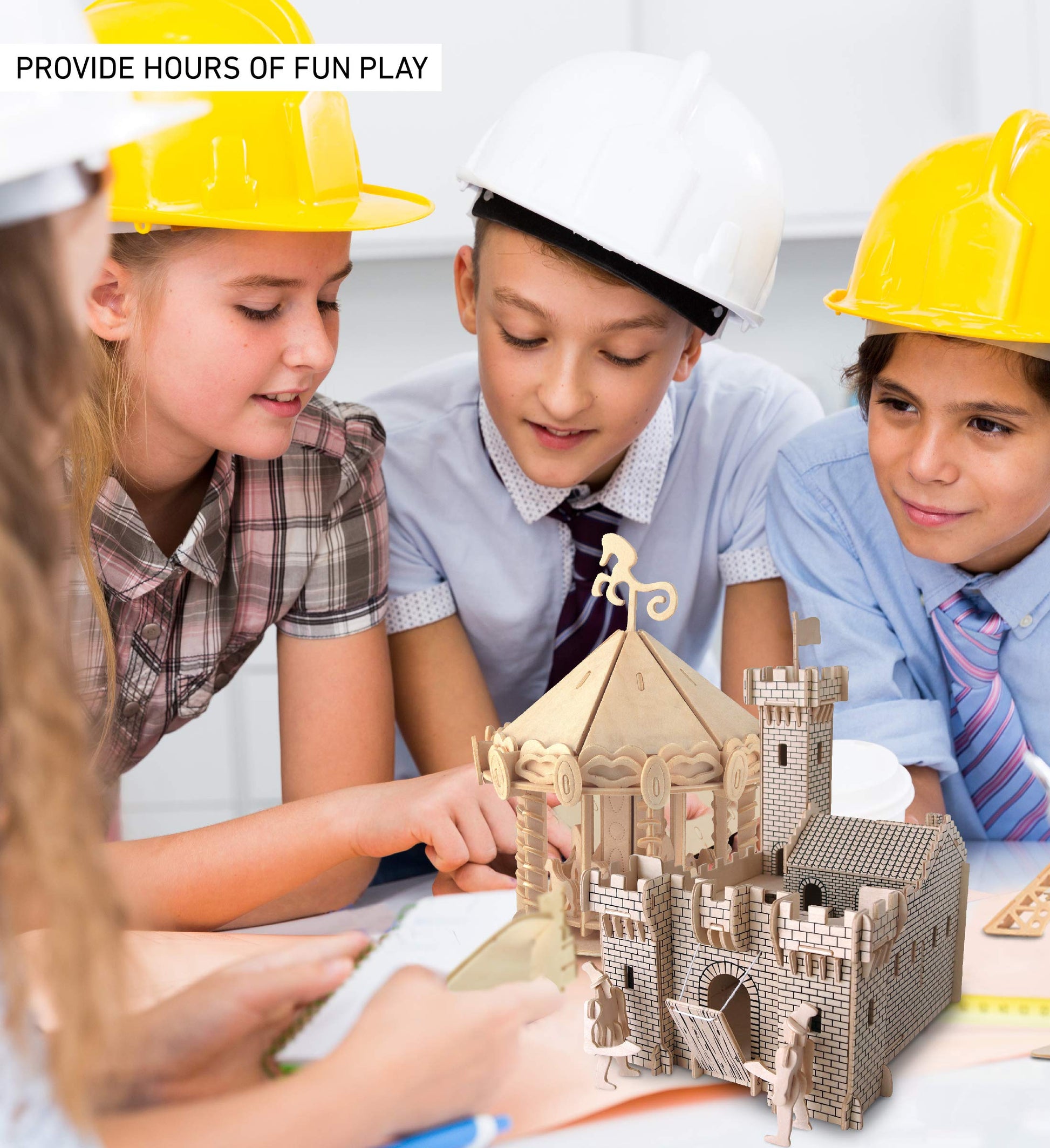 Puzzled Fortress 3D Puzzle Wood Craft Construction Kit