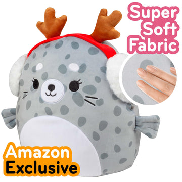 Squishmallows Original Large 12-Inch Odile The Christmas Seal - Official Jazwares Holiday Plush - Collectible Soft & Squishy Stuffed Animal Toy- 2025