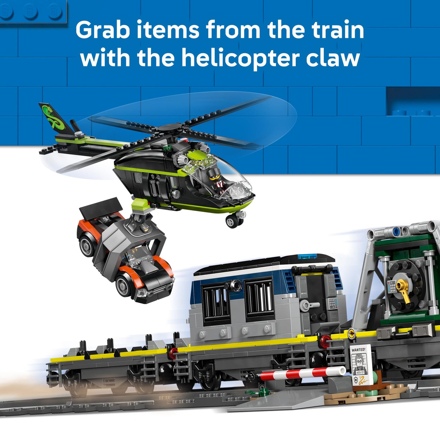 LEGO City Police Train Heist Building Toy - Train Set with Police Car Toy for Boys & Girls, Ages 7+ - Pretend Play Set for Kids - Gifts for Birthdays