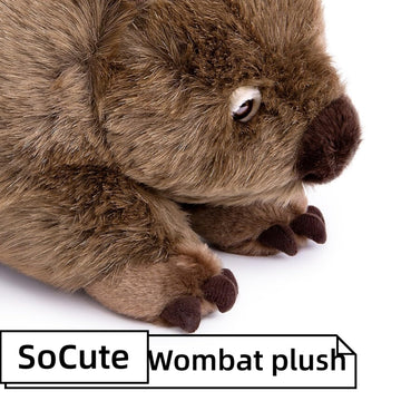 FRANKIEZHOU Lifelike Wombat Stuffed Animal-Brown 12" Realistic Wombat Plush,Simulation Soft Wombat Plush,Girl Toys,Gifts for Kids